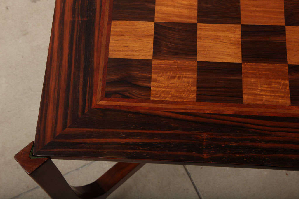 Late 20th Century Rosewood Folding Game Table