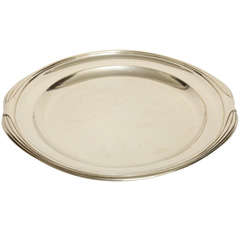 Maison Cardeilhac French Art Deco Sterling Silver Round Tray