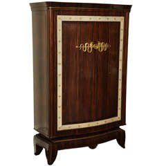 André Frechet French Art Deco Macassar Ebony, Shagreen & Gilt Bronze Cabinet