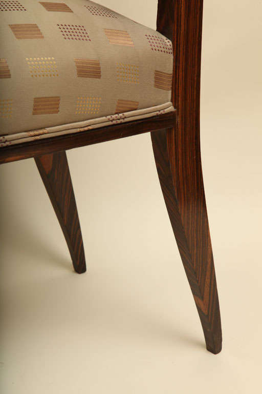 Silk Emile-Jacques Ruhlmann French Art Deco 'Drouant' Side Chair