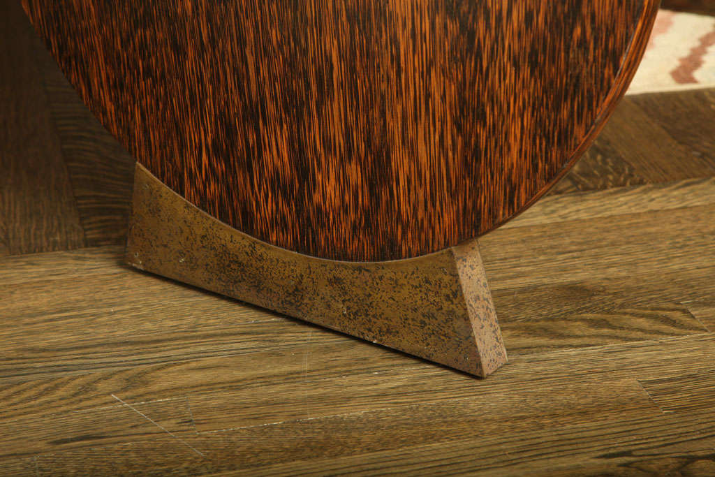 Eugene Printz French Art Deco Palmwood with Brass DoubleSided Desk For