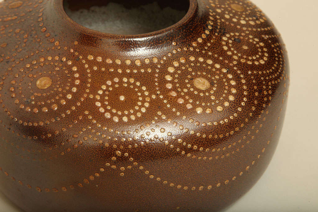 20th Century Henri Simmen French Art Deco Salt-Glazed Stoneware Vase For Sale