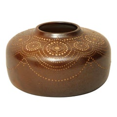 Henri Simmen French Art Deco Salt-Glazed Stoneware Vase