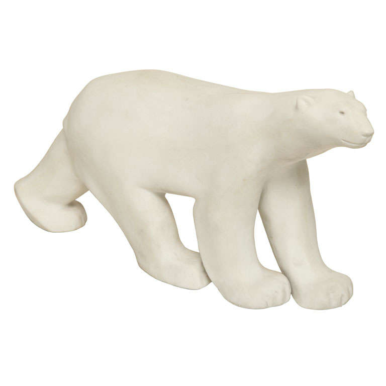 L'Ours blanc Biscuit Porcelain by Francois Pompon for Sévres