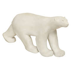 L''Ours blanc Biscuit en porcelaine de Francois Pompon pour Sévres