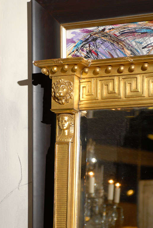 Giltwood Gilt Wood Neoclassical Mirror