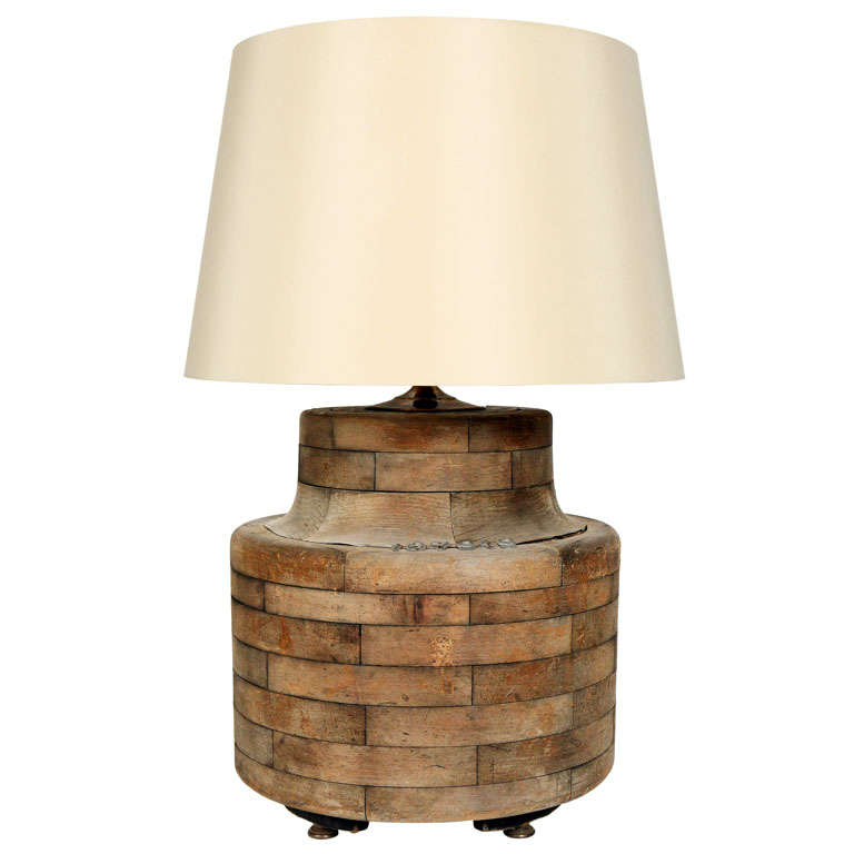 Wooden Form Lamp For Sale