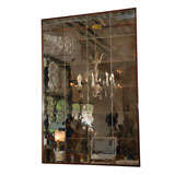 Custom Mercury Paned Mirror with Rosettes
