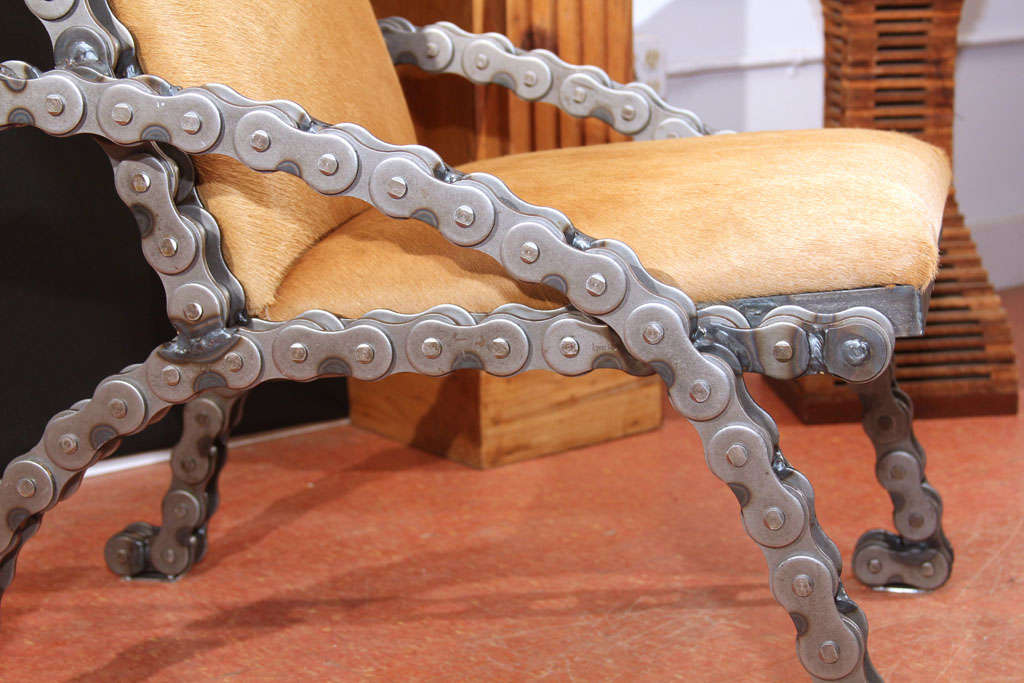 Contemporary Custom Roller Chain Chair