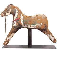 Well-Worn Rocking Horse on Stand