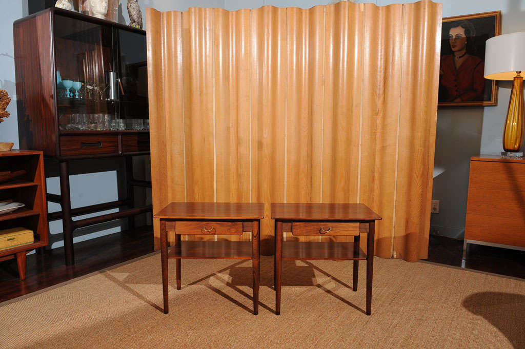 Mid-Century Modern Svend Langkilde Rosewood Side Tables