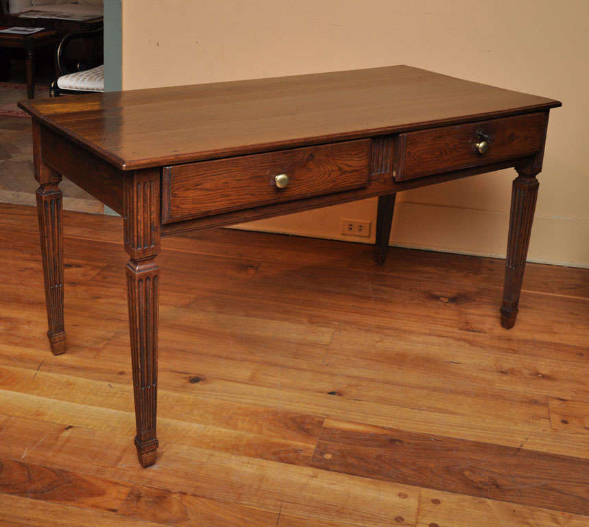 French Provincial Oak and Chestnut Writing Table, Circa 1800 4