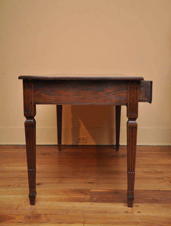 French Provincial Oak and Chestnut Writing Table, Circa 1800 5
