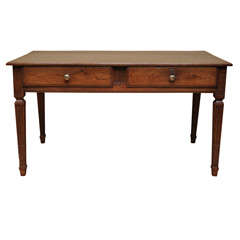 Antique French Provincial Oak and Chestnut Writing Table, Circa 1800