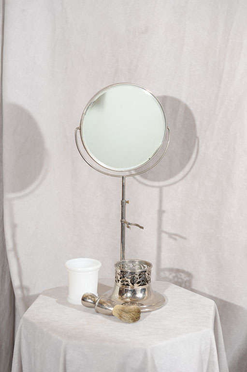 Victorian Shaving Mirror with Accessories 2