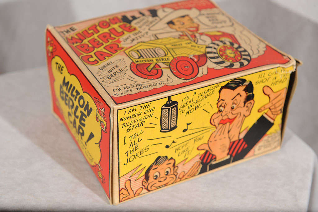 Louis Marx Milton Berle Tin Car, Mint in the Box In Excellent Condition In Petaluma, CA