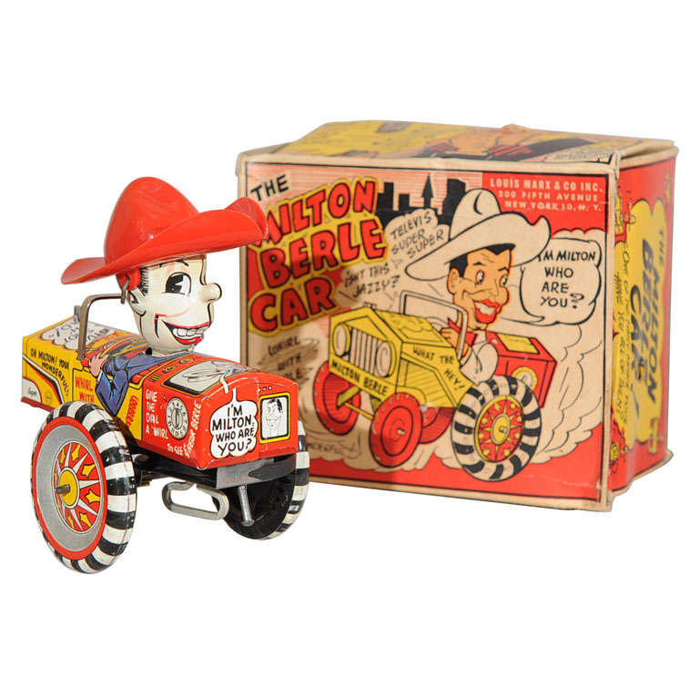 Louis Marx Milton Berle Tin Car, Mint in the Box at 1stDibs louis