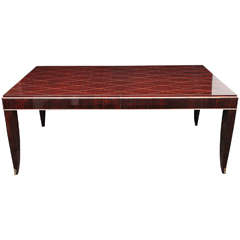 Art Deco Rosewood and Gilded Albert Fournier Dining Table 2
