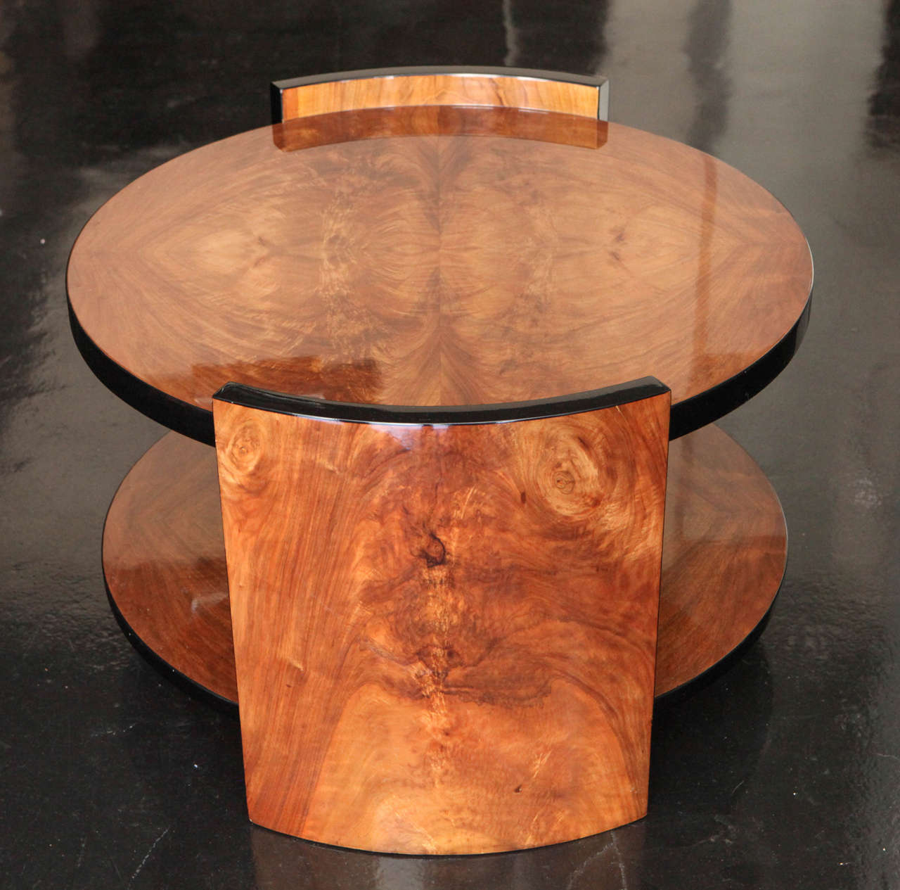 Art Deco Walnut Burl Side Table 3
