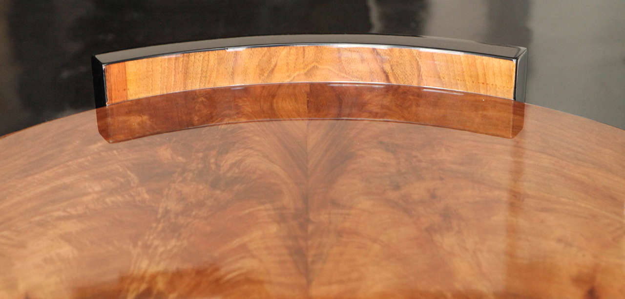 Art Deco Walnut Burl Side Table 4