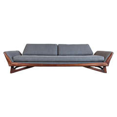 Boomerang Sofa with Walnut Frame by Adrian Pearsall, USA, 1960s