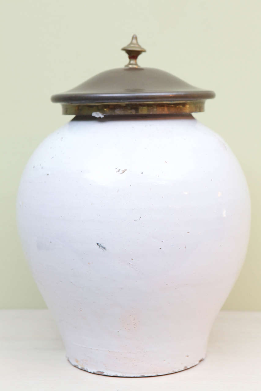 French Faience Tobacco Jar with Lid, circa 1778 2