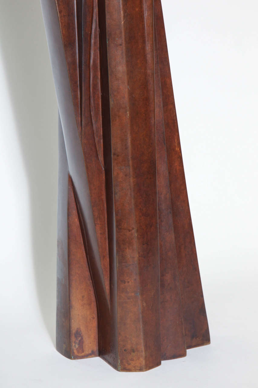 Csaky Figure Abstrait Debout Bronze Sculpture In Excellent Condition For Sale In New York, NY