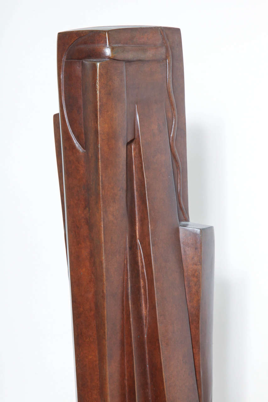 Csaky Figure Abstrait Debout Bronze Sculpture For Sale 1