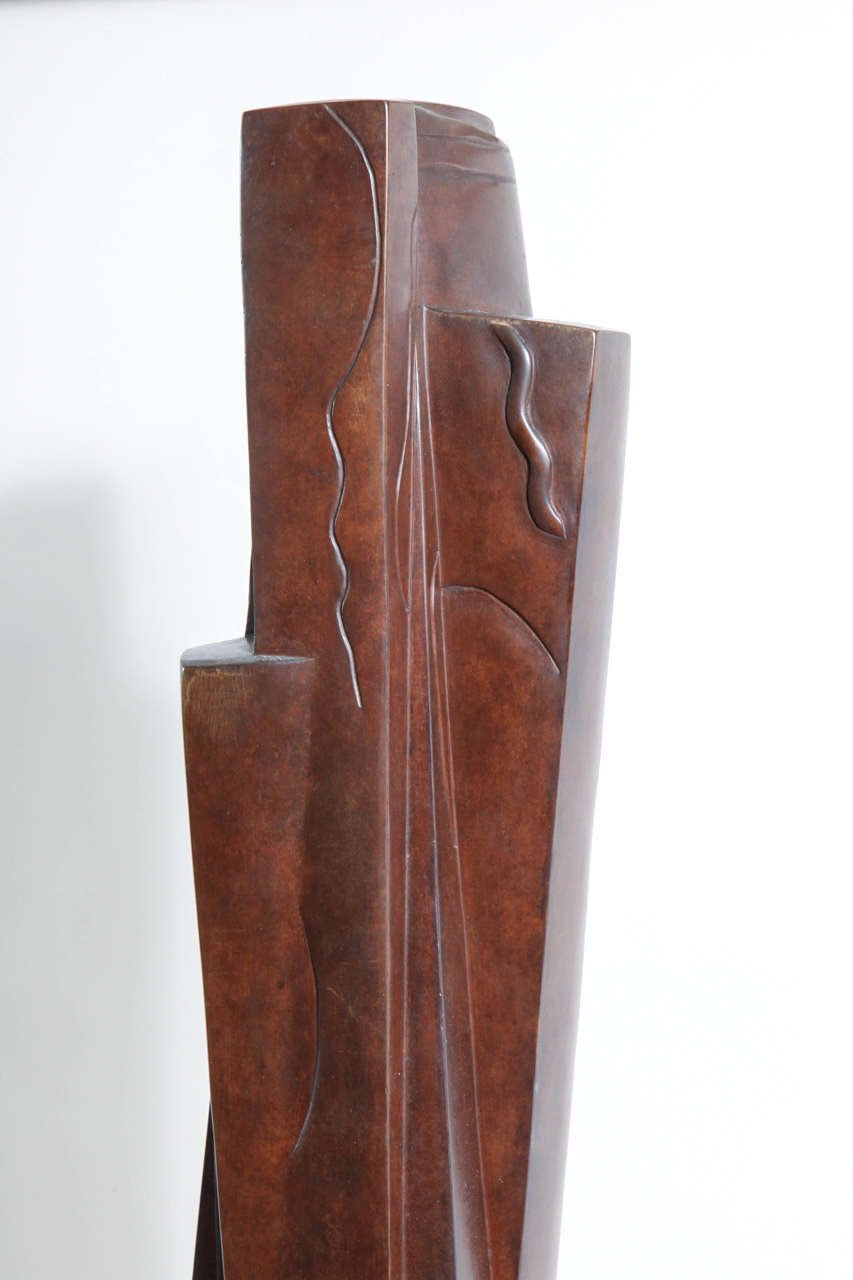 Csaky Figure Abstrait Debout Bronze Sculpture For Sale 3