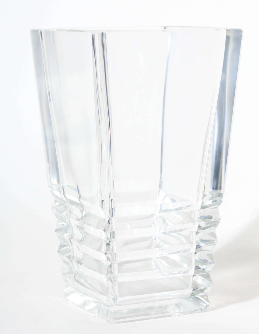 Jean Luce French Art Deco Clear Glass Vase 1