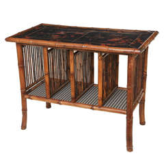 Antique Chinoiserie Motif Bamboo Console