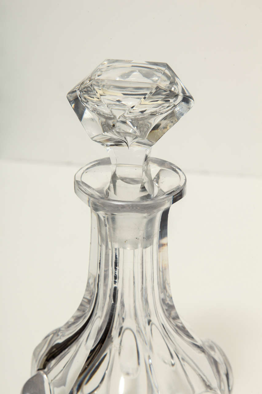 English Rare Cut Crystal Victorian Decanters For Sale