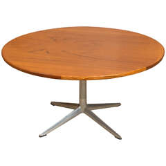 H.W. Klein for Bramin Round Teak Coffee Table