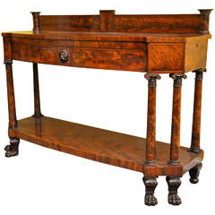 American Console Sideboard in a Rare French or English Form, circa 1815