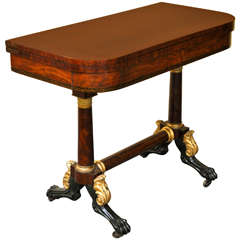 New York Light Burl Ashwood Card Table, circa 1820