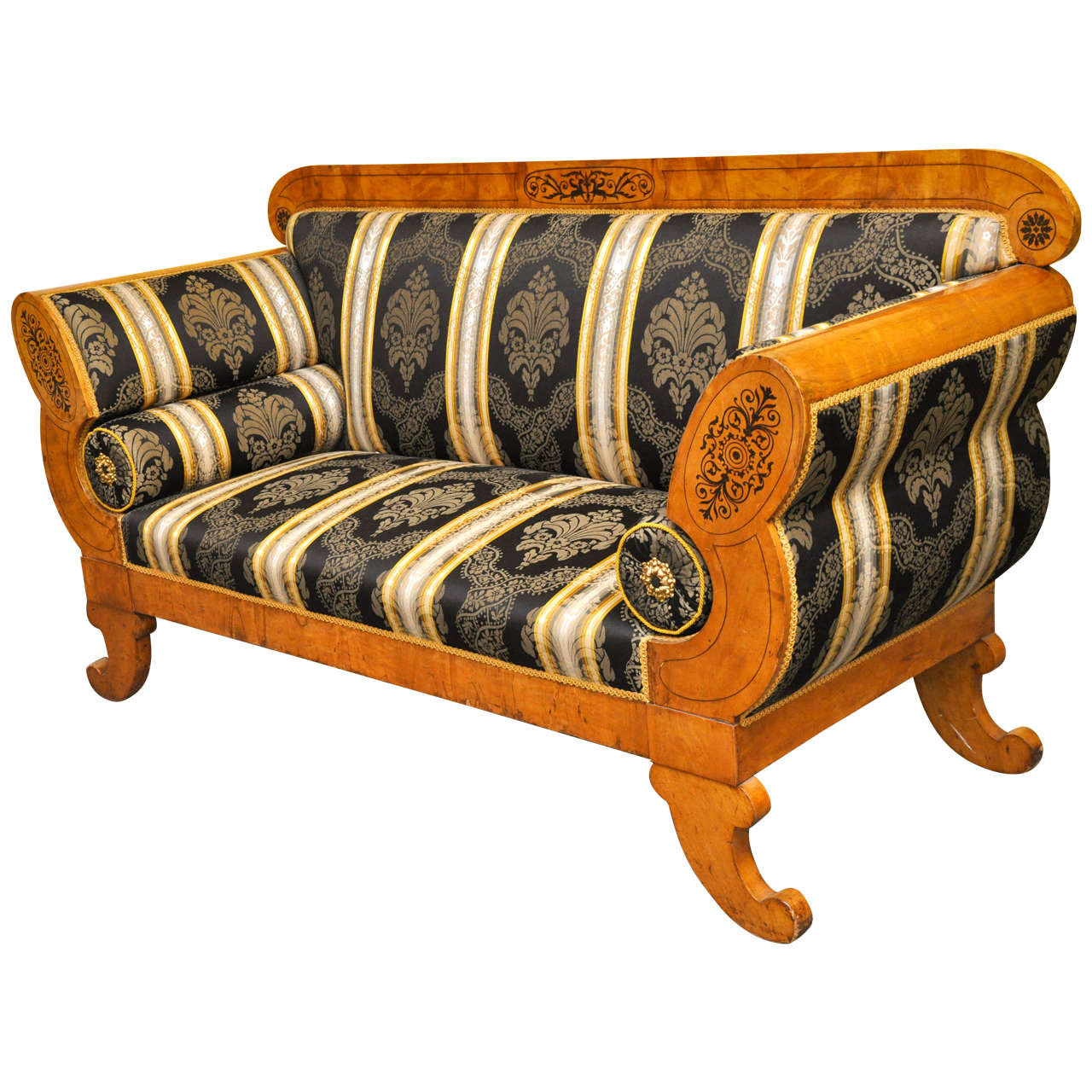 19th Century Biedermeier High Style Settee, Austrian circa 1845 at 1stDibs