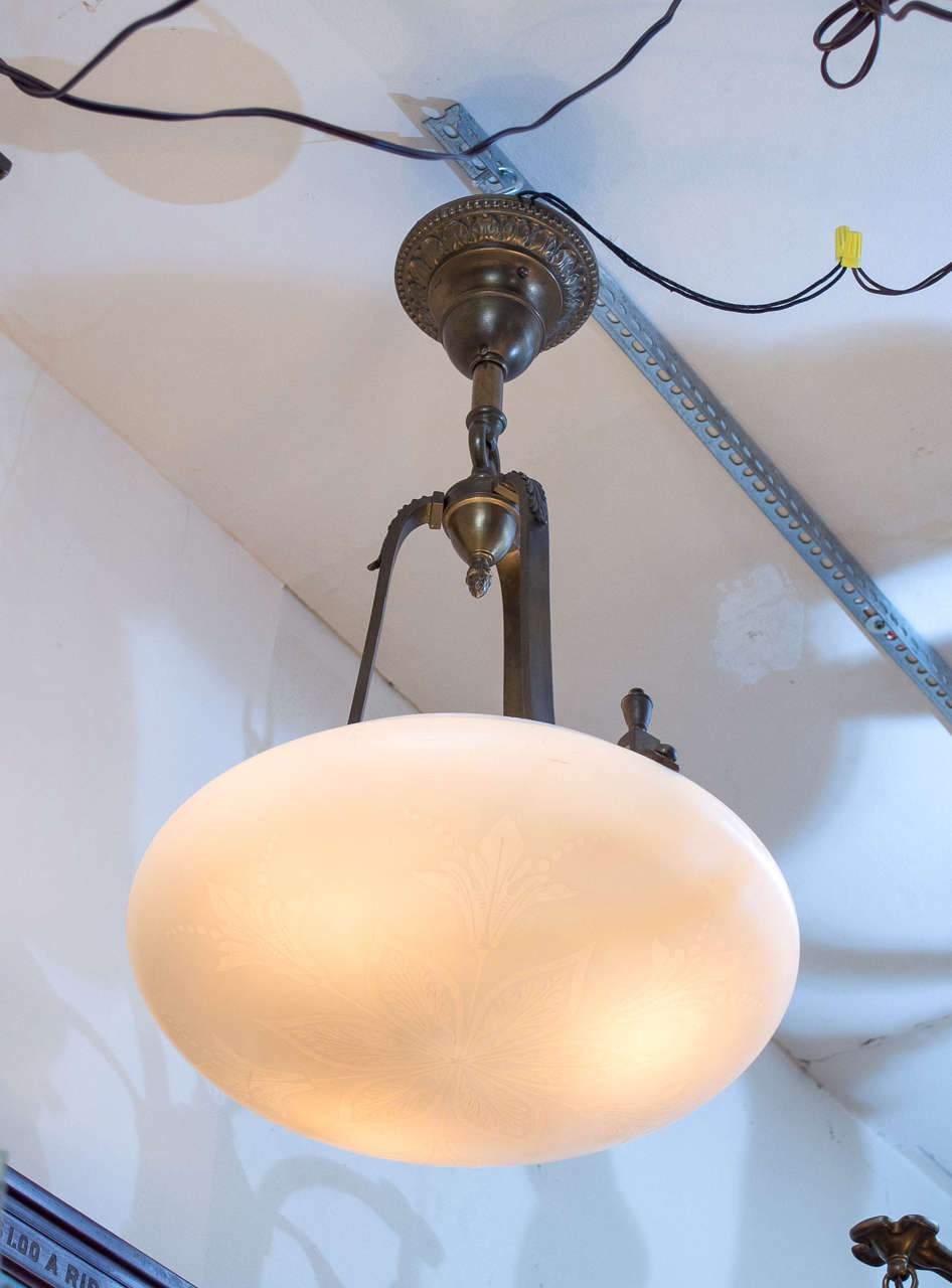 Steuben Calcite Pendant or Bowl Chandelier
