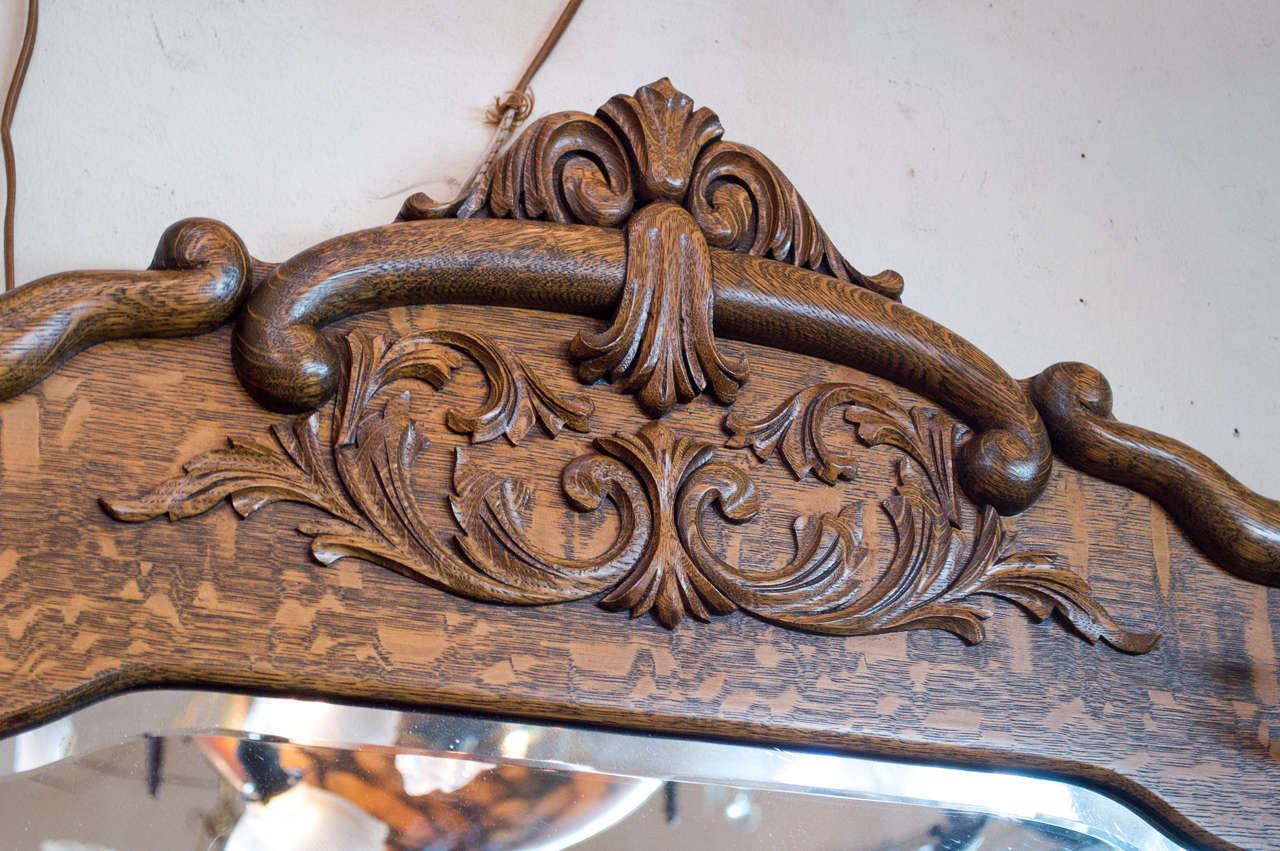 antique hall mirror with hooks