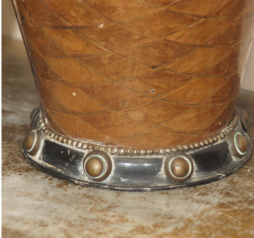 19th Century Pair of Parquetry Cachepots