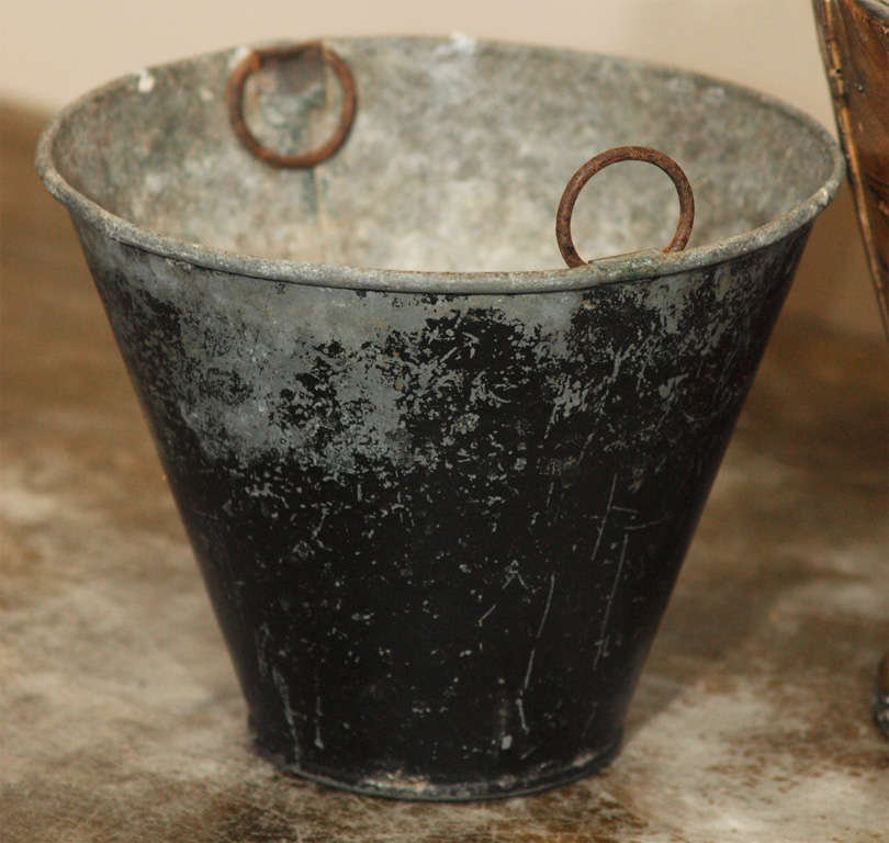 Wood Pair of Parquetry Cachepots