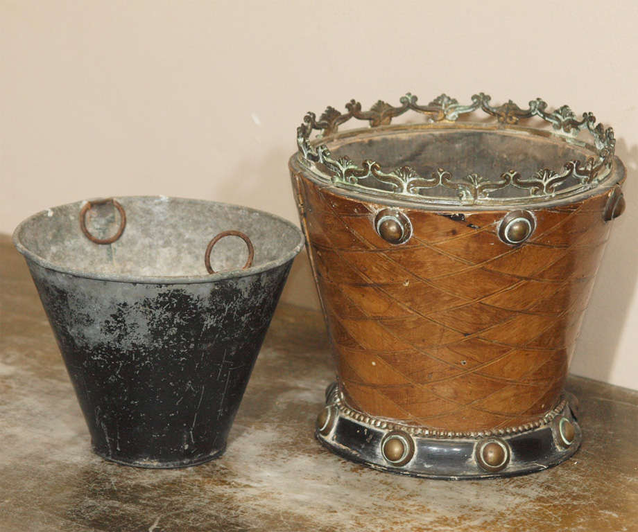 Pair of Parquetry Cachepots 1