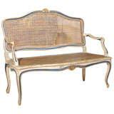 C 1850s Lovely Original Paint French Bench