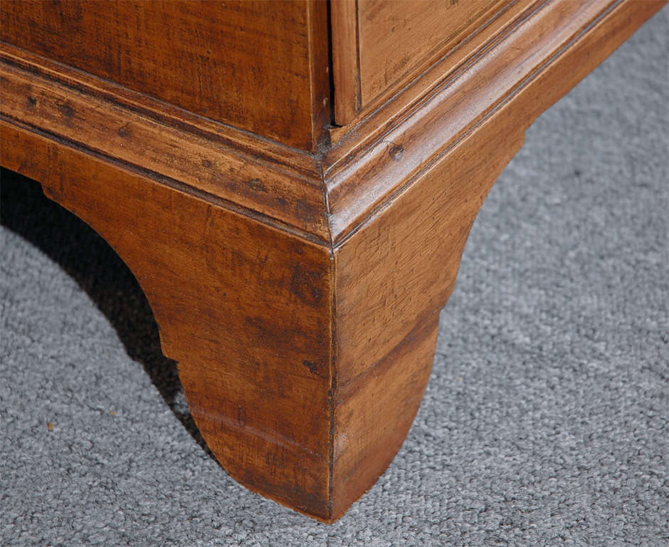 18THC NEW ENGLAND TALL CHEST W/ GREAT CUT OUTS 2