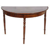 19THC ORIGINAL SURFACE GRAIN PAINTED DEMI-LOON TABLE FROM N.E.