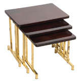 Aldo Tura Goatskin Nesting Tables