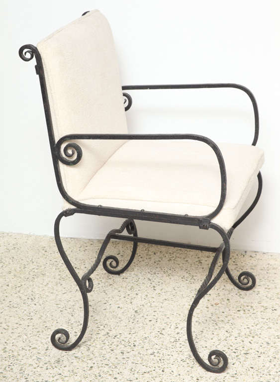 American Pair of Iron Chairs