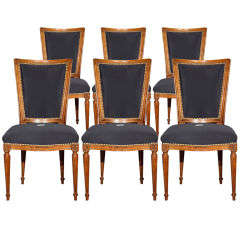 Set of 6 Stamped Jansen Dining Chairs