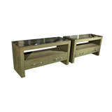 Pair of Green Console Tables