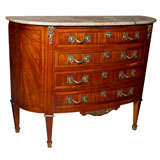 French Marble Top Demilune Commode