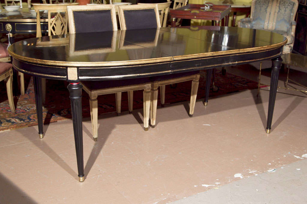 Jansen Style Ebonized Dining Table